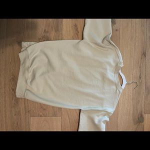 beige sweatshirt